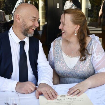 "I liked his heart for God" - Leesa & Leigh, our Christian Connection story - wedding day